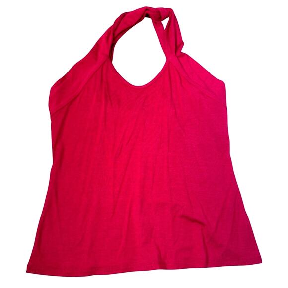 VENUS Crisscross Back Strap Red Halter Tank Top, Size: M - Picture 1 of 7